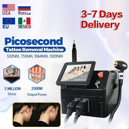 Advanced 2 in 1 Picosecond Laser Tattoo Remover Machine