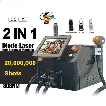 Advanced 2 in 1 Picosecond Laser Tattoo Remover Machine