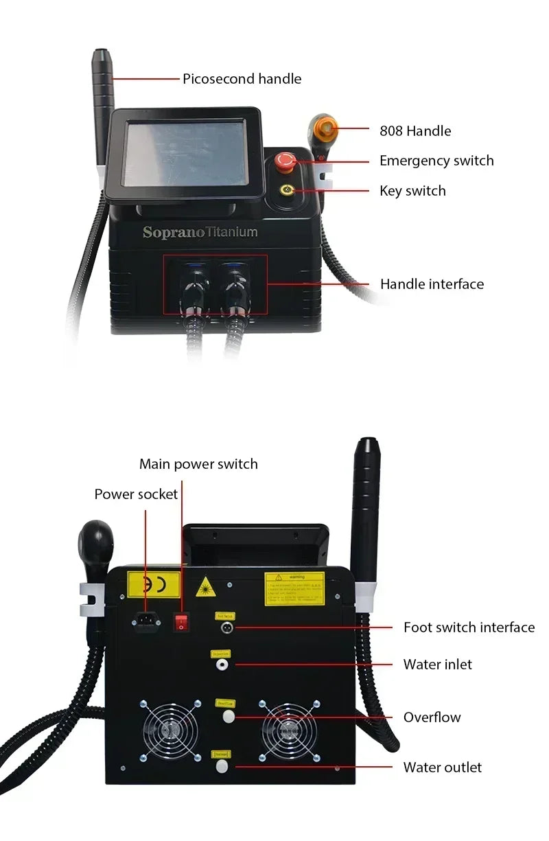 Advanced 2 in 1 Picosecond Laser Tattoo Remover Machine