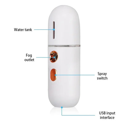 Portable Face Humidifier Hydrating Steamer